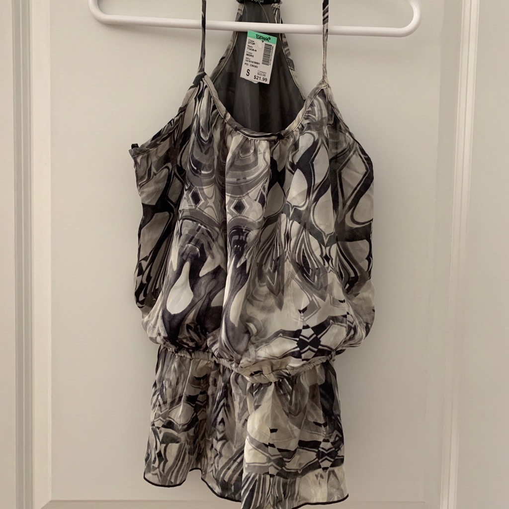 Grey Pattern Top